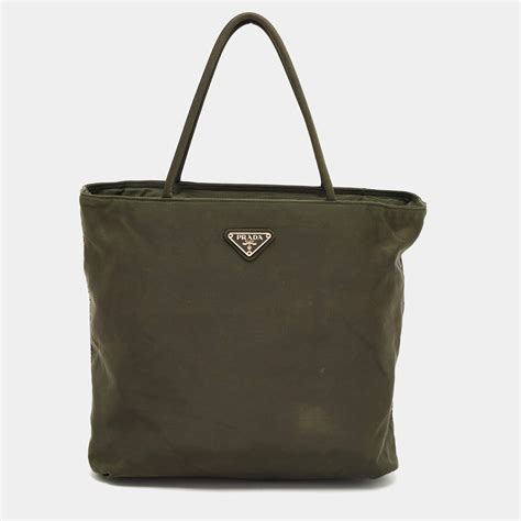 prada nylon tote green|prada tessuto nylon pouch.